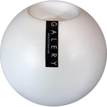 Biały Świecznik Ceramiczny o Rozmiarze 11x11x10cm