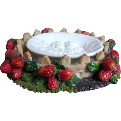 Podstawka na Mydło o Motywie Truskawkowym, 17x13cm