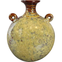 Wazon Ceramiczny Miodowy z Uszkami 15x11cm - Kolekcja Siedmiu Wazonów