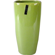 Wazon ceramiczny w kolorze oliwkowym 12x12x24,5 cm