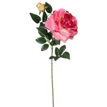 Róża Dekoracyjna z Pąkiem w Odcieniu Ciemno Różowym - Wysoka Jakość, Idealna do Wnętrz i Ogrodu