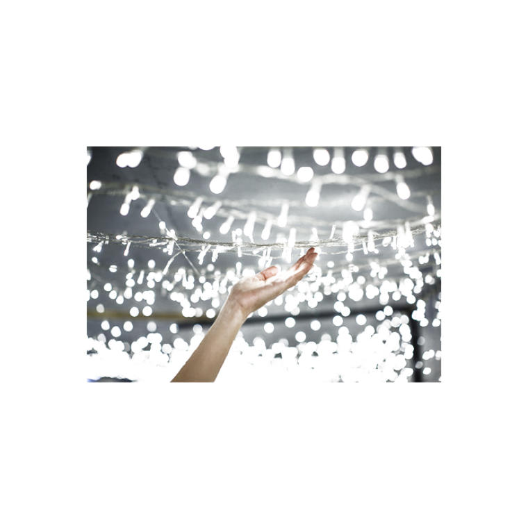 Lampki choinkowe 384 led energooszczędna gąsienica 10m zimny biały