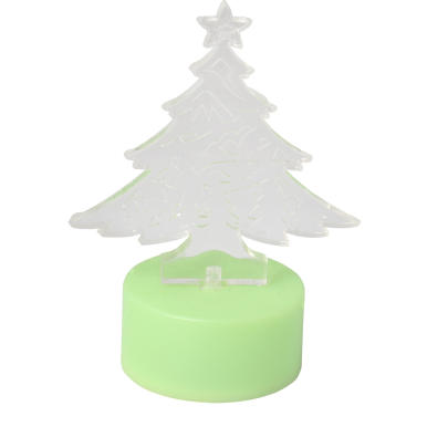 Mini Choinka Akrylowa z Zielonym LED Podświetleniem