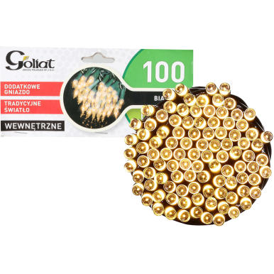 KPL. 100 LAMPEK tradycyjnych  Z DODATKOWYM GNIAZDEM białe