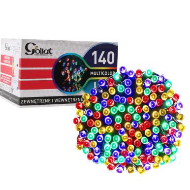Lampki choinkowe 140 LED zewnętrzne multikolor