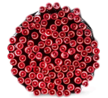 Komplet 100 Czerwonych Lampek Choinkowych LED z Programatorem 8 Funkcji, Zastosowanie Wewnętrzne i Zewnętrzne, Europejskie Standardy Bezpieczeństwa, IP44, Długość 5m, Zasilanie 230~50Hz max 3.6w.