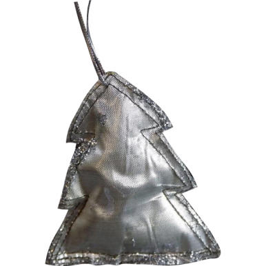 Srebrna Zawieszka w Kształcie Choinki z Materiału 9x8cm