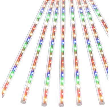 Dekoracyjne Meteory Świetlne LED Multi Kolor 10 sztuk, 60cm, Do Użytku Zewnętrznego