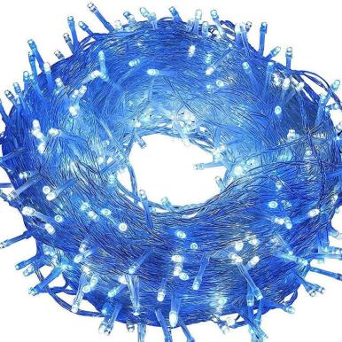 Lampki choinkowe 288 led typu gąsienica w kolorze niebieskim 2 m