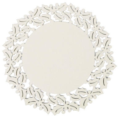 Okrągła Serweta Filcowa Koloru Kremowego o Średnicy 30cm