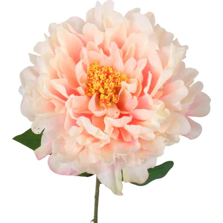 Sztuczna Piwonia w Kolorze Łososiowym o Długości 70 cm
