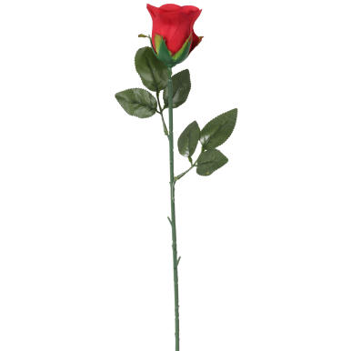 Sztuczna Róża Czerwona w Pąku - 70 cm