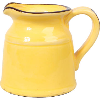 Dzbanek ceramiczny w kolorze żółtym 11 cm