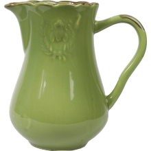 Dzbanek Ceramiczny Trzmiel w Kolorze Zielonym z Brązowymi Akcentami