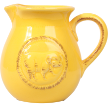 Dzbanek ceramiczny w kolorze żółtym 13 cm