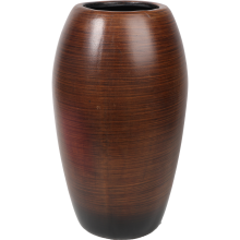 Wazon ceramiczny duży w kolorze brązowym 24x15x15 cm 