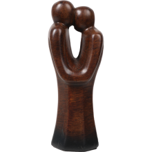 Brązowa Ceramiczna Figurka Dekoracyjna - Para, 21x8x8 cm z Antypoślizgowymi Gumkami