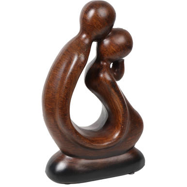 Brązowa Ceramiczna Figurka Para z Gumkami Antypoślizgowymi 15x8x23 cm