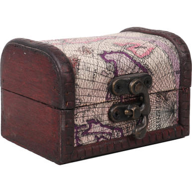 Mały kuferek w kolorze brązowym