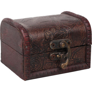 Mała szkatułka w kolorze brązowym