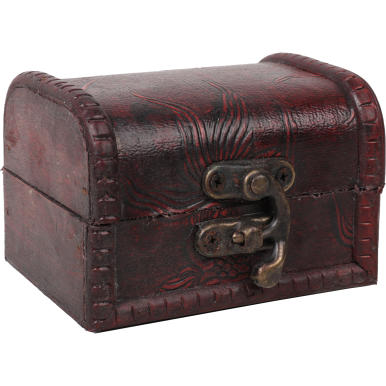 Mała szkatułka w kolorze brązowym