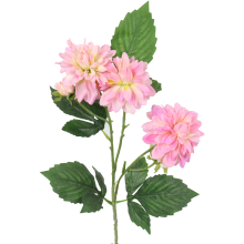 Różowa Gałązka z 5 Sztucznymi Daliami o Długości 78 cm