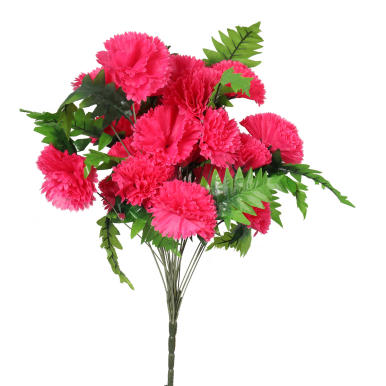 Bukiet 24 goździk&oacute;w z paprociami w kolorze r&oacute;żowym