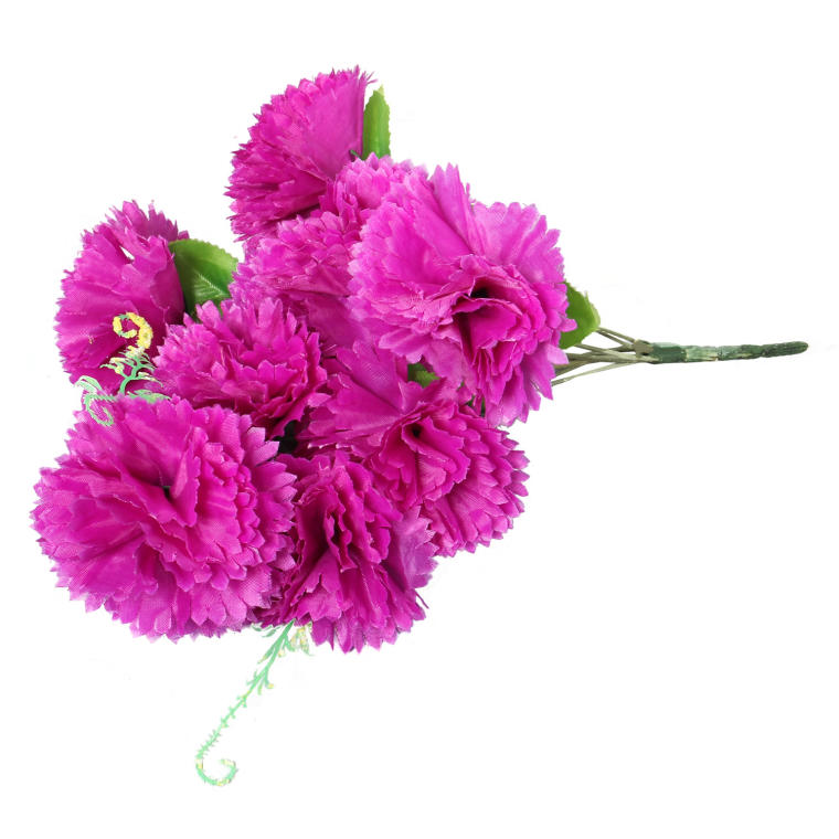 Bukiet 9 goździków z wąsami kolor fioletowy