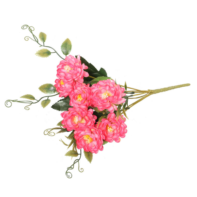 Bukiecik 7 kaczeńcy w kolorze różowym z dodatkami