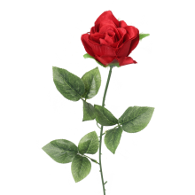 Sztuczna Róża Pojedynka Czerwona 68cm