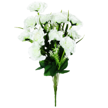 Goździki w Bukiecie: 12 Białych Kwiatów o Wysokości 45 cm