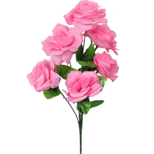 Bukiet 7 róż w kolorze pudroworóżowym