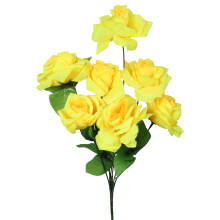 Bukiet Żółtych Róż - 7 Sztuk, Wielkość 44 cm
