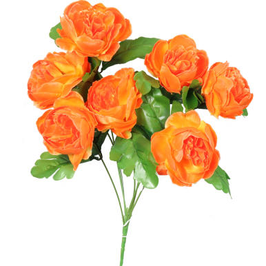 Bukiet 7 Pomarańczowych Piwonii o Wielkości 50 cm