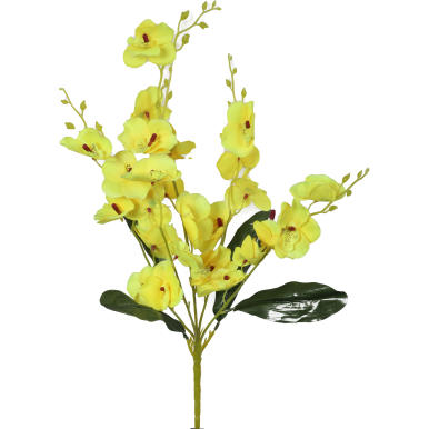 Storczykowy Bukiet Żółtych Kwiatów - 5 Sztuk, Wysokość 35 cm