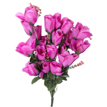 Bukiet 24 róż w kolorze fioletowym z dodatkami