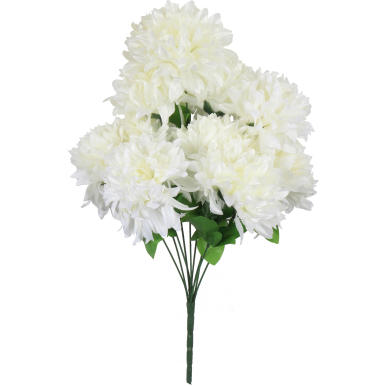 Bukiet 10 chryzantem w kolorze białym 60 cm