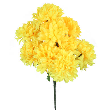 Bukiet 10 chryzantem w kolorze ż&oacute;łtym 50 cm
