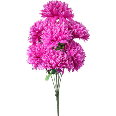 Bukiet 7 dużych chryzantem w kolorze fioletowym 64 cm