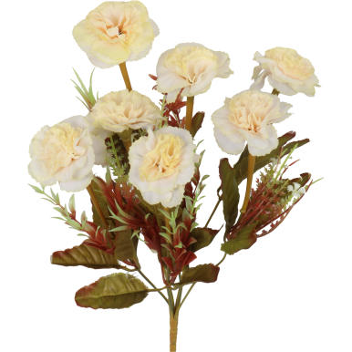 Bukiet 7 goździków w kolorze jesiennym kremowym