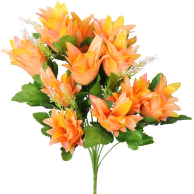 BUKIET Z 12 POMARAŃCZOWYCH GAŁĄZEK CHMIELU - 50CM