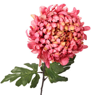 Chryzantema Sztuczna Pojedyncza R&oacute;żowa 86 cm - Dekoracja Wszystkich Świętych Wysokiej Jakości