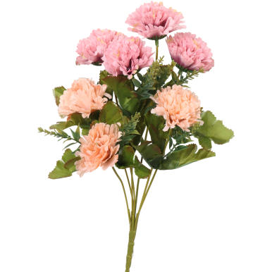 Bukiet 7 goździków w kolorze różowo-łososiowym