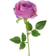 Sztuczna róża z pąkiem w kolorze fioletowym 68 cm