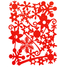 Serweta filcowa prostokątna kształty w kolorze czerwonym