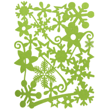 Serweta filcowa prostokątna kształty w kolorze zielonym