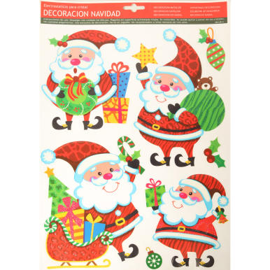 Naklejka samoprzylepna na okno Mikołaje