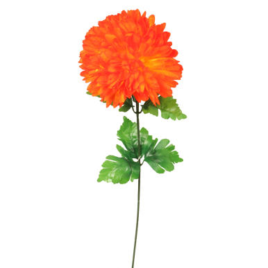 Sztuczna Chryzantema Pojedyncza w Kolorze Pomarańczowym - Dekoracja na Wszystkich Świętych