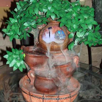 Wodospad bonsai z generatorem pary