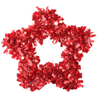 Dekoracja świąteczna Gwiazda do zawieszenia z folii czerwona